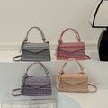 Straw-woven Color-block Shoulder Bag Commuter Crossbody Bag