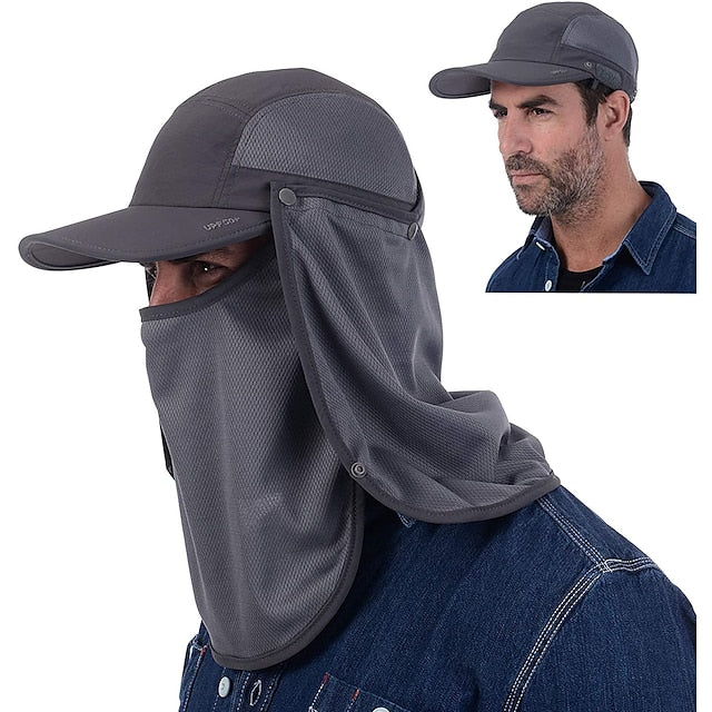Fishing Hat Sun Protection Fishing Cap with Removable Face Neck Flap