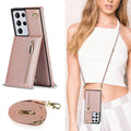 Wallet Card Strap Belt Luxury Leather Holder Phone Case Cover For Samsung Galaxy S21 S20 FE