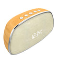 Waterprint Wood Speaker Double Alarm Clock Fm Radio Tws Speaker