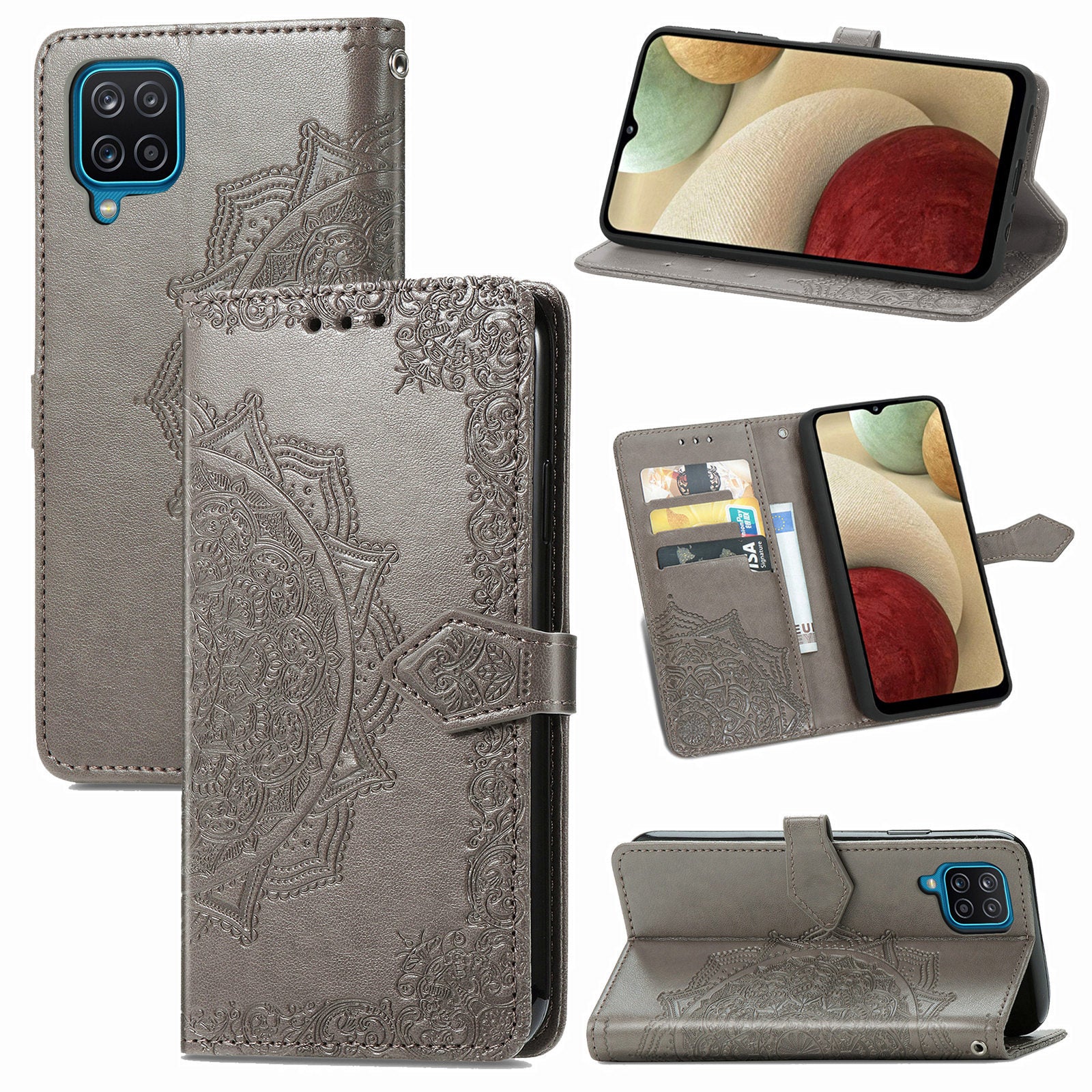 Mandala Printing Shell Card Solt Wallet Magnetic Flip PU Leather Mobile Phone Case For Samsung A13 A53