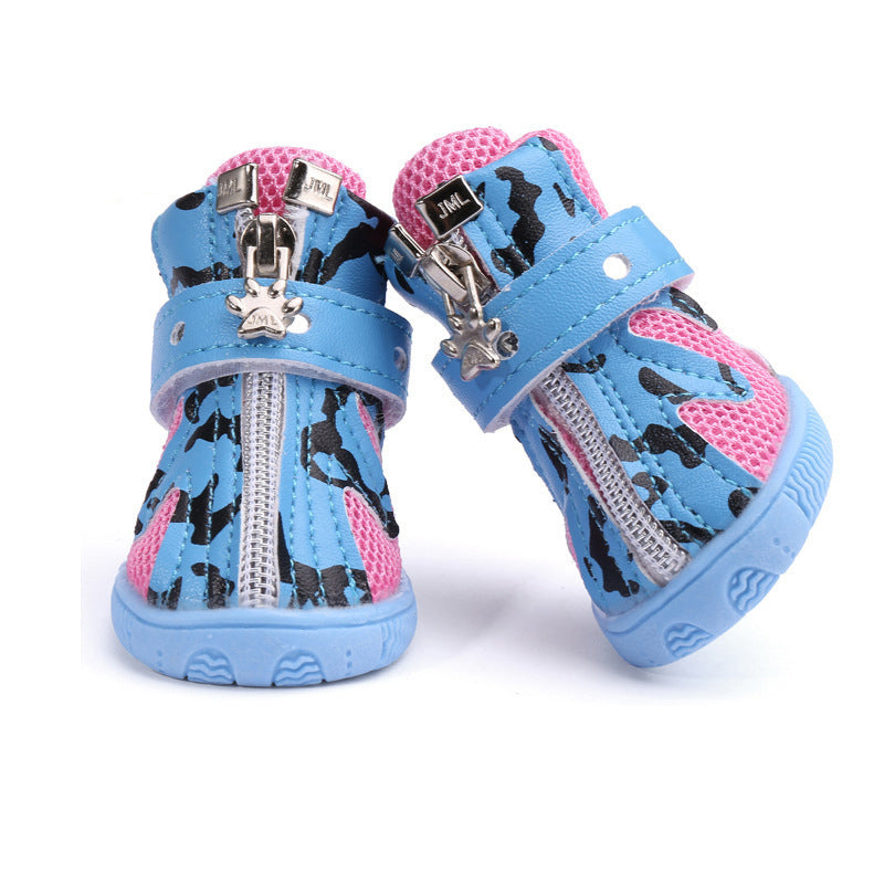 Pet Cotton Snowflake Shoes Dog Warm Snow Shoes