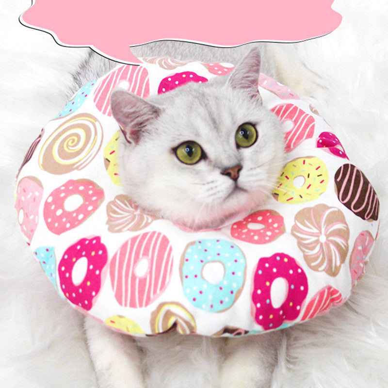 Pet Collar Pillow Soft Cat Collar Neck Sleeve Anti-Scratch Collars