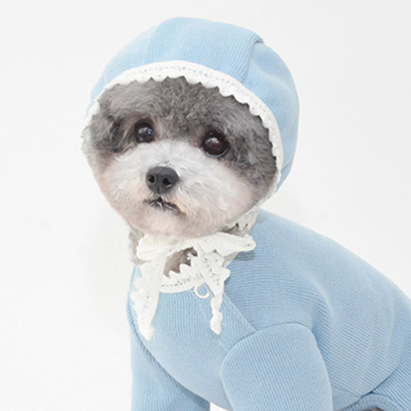 Autumn Winter Pet Solid Color Dog Hats Cap