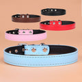 PU Leather Solid Color Pet Dog Collar Necklace