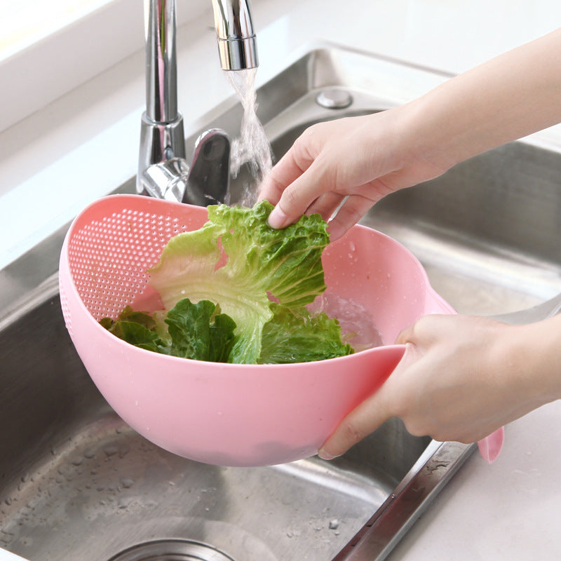 Durable Rice Washing Filter Strainer Kitchen Tool Peas Colander Basket