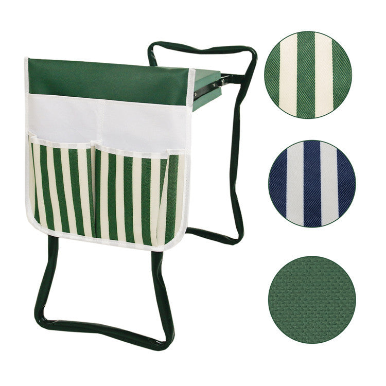 10Pcs Color Matching Stripe Gardening Kneeling Stool Tool Storage Side Hanging Bag