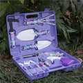 10Pcs/Set Garden Hand Tools Set Floral Print Handle Rake Weeder Pruner Shears Sprayer