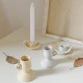 Ceramic Handhold Candlestick Ornaments Jewelry Stand Candle Holder