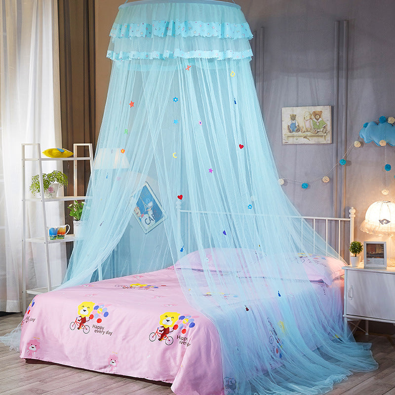 Kids Round Lace Bedcover Curtain Dome Bed Canopy Princess Mosquito Net