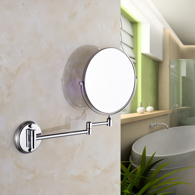 Bathroom Telescopic Mirror Wall Mounted Double-sided Magnifying Beauty Mirror