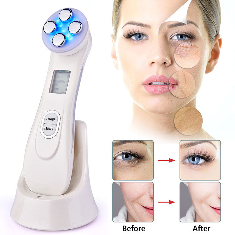 LED Phototherapy Skin Care Beauty Device Facial Mesotherapy Massager