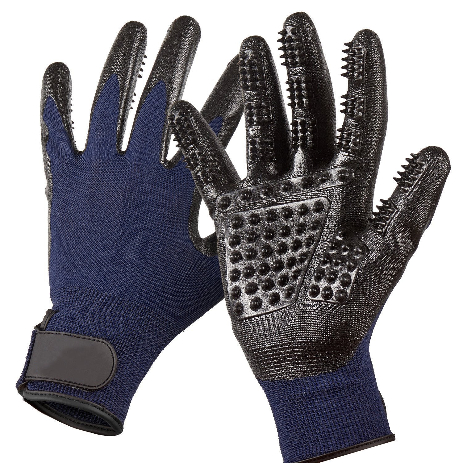 1 Pair Cat Dog Horse Grooming Gloves Pet Hair Deshedding Brush