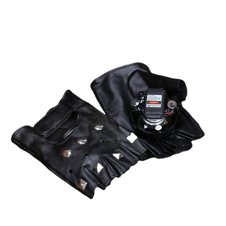 Red And Green Vortex Rotating Laser Gloves Led Light-emitting Gloves
