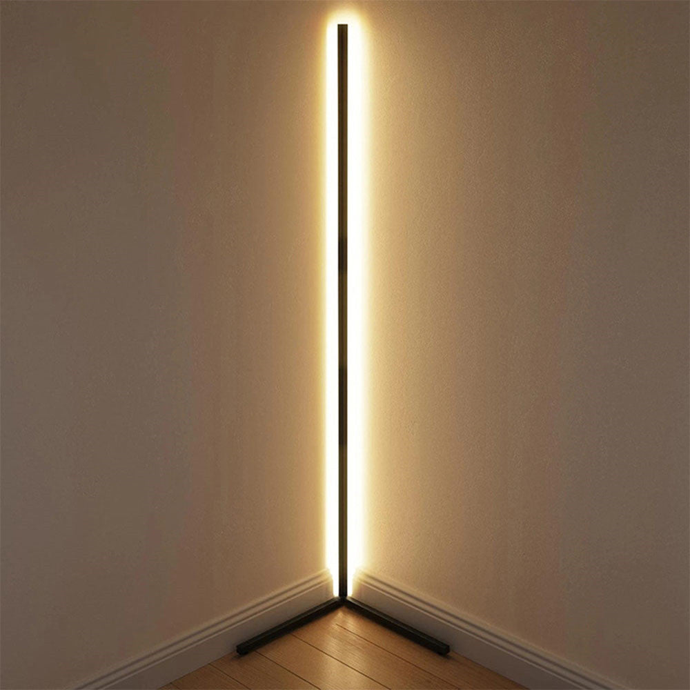 LED Floor Lamp Warm White Corner Rod Light For Bedroom Living Room