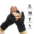 1 Pair Copper Compression Gloves for Men Fingerless Cycling Gloves