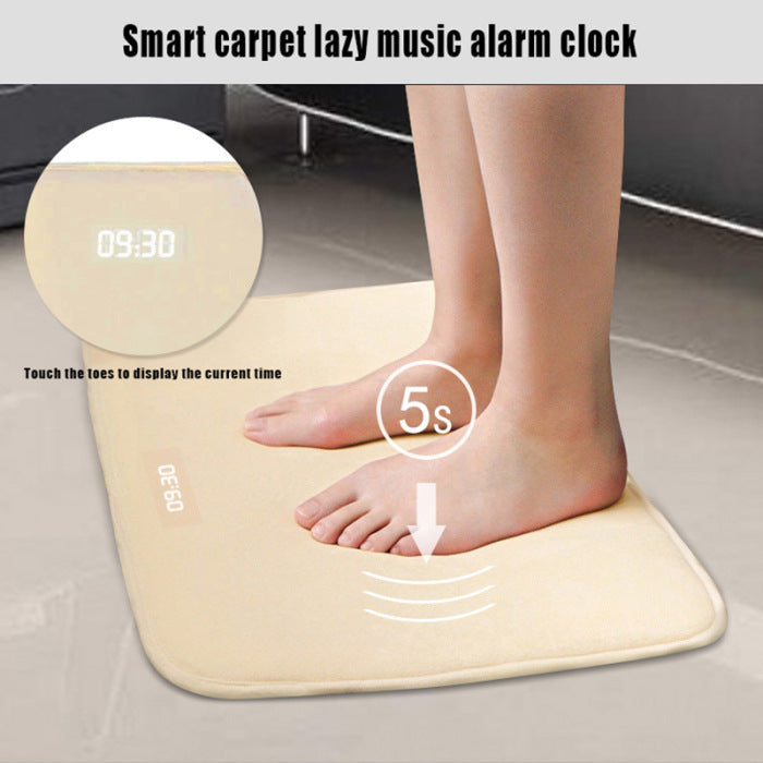 Electronic Digital Clock Carpet Bedroom Anti-slip Wear-Resisting Soft Mat