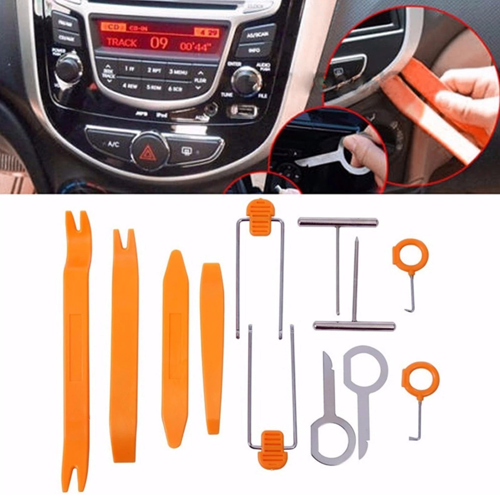 12Pcs/Set Auto Car Repair Disassembled for Audio Removal Installtion Pry Tools