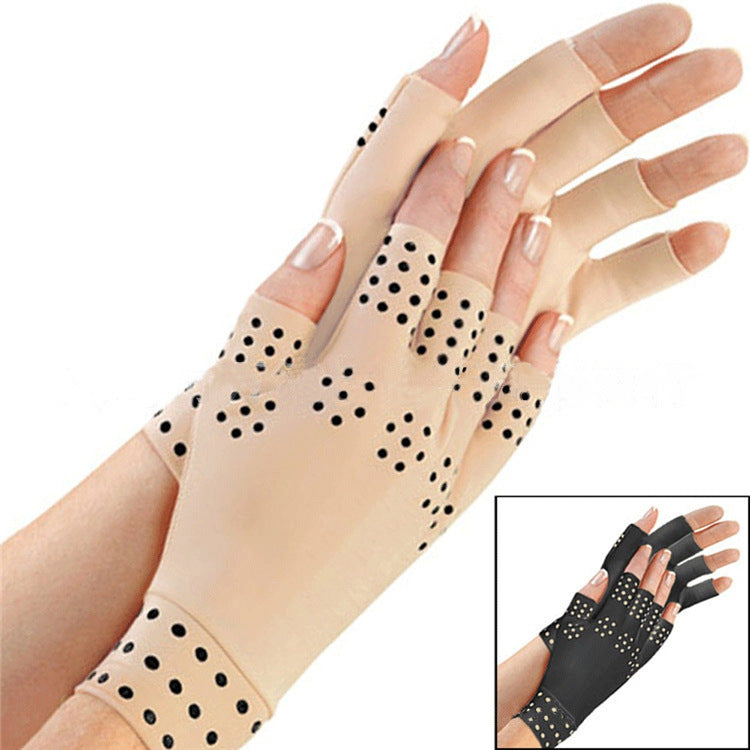Magnetic Therapy Fingerless Gloves Arthritis Pain Relief