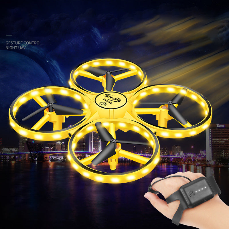RC Mini Quadcopter Induction Drone Smart Watch Remote Sensing Gesture Aircraft UFO Drone