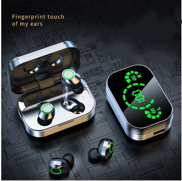 TWS Wireless Bluetooth Headset Large Screen Smart   Sports Headset
