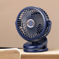Chargeable Clipped Fan 360° Rotation 4-Speed Wind USB Desktop Ventilator