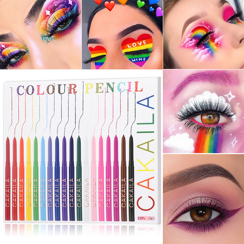 Sweat-proof Highly Pigmented Eye Liner Multicolor Beauty Eyeliner Pen