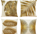New Golden Leaf Cotton And Linen Cushion Office Nap Pillow
